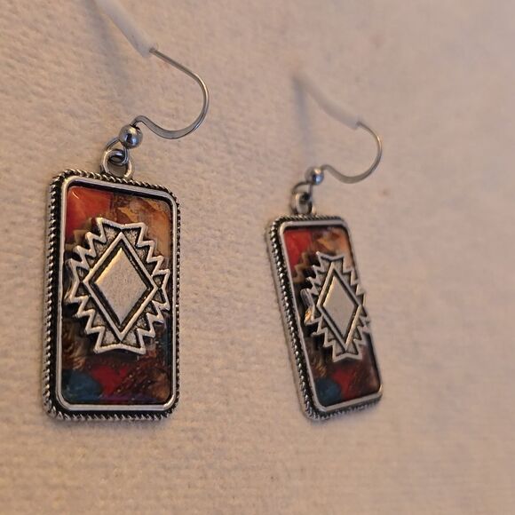 Western boho style earrings - Picture 2 of 6